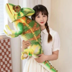 Giant Green Chameleon Plushie -Kawaii Store kawaiies plushies plush softtoy giant green chameleon plushie soft toy 950151
