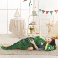 Giant Green Lizard Chameleon Plushie -Kawaii Store kawaiies plushies plush softtoy giant green lizard chameleon plushie soft toy 213814