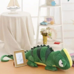 Giant Green Lizard Chameleon Plushie -Kawaii Store kawaiies plushies plush softtoy giant green lizard chameleon plushie soft toy 221306