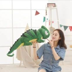 Giant Green Lizard Chameleon Plushie -Kawaii Store kawaiies plushies plush softtoy giant green lizard chameleon plushie soft toy 39in 100cm 959578
