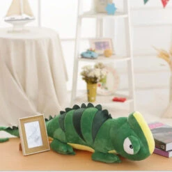 Giant Green Lizard Chameleon Plushie -Kawaii Store kawaiies plushies plush softtoy giant green lizard chameleon plushie soft toy 55in 140cm 369118