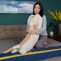 Giant Long Fluffy Spotty Dog Plushies -Kawaii Store kawaiies plushies plush softtoy giant long fluffy spotty dog plushies soft toy 577204