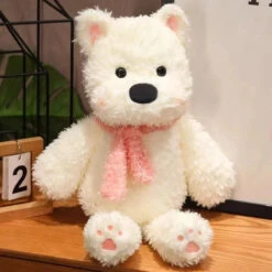 Giant White West Highland Dog Plushie -Kawaii Store kawaiies plushies plush softtoy giant white west highland dog plushie soft toy 50cm 388773