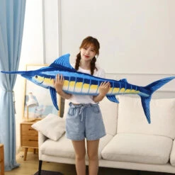 Giant Yellowfin Tuna Plushies -Kawaii Store kawaiies plushies plush softtoy giant yellowfin tuna plushies soft toy 508095