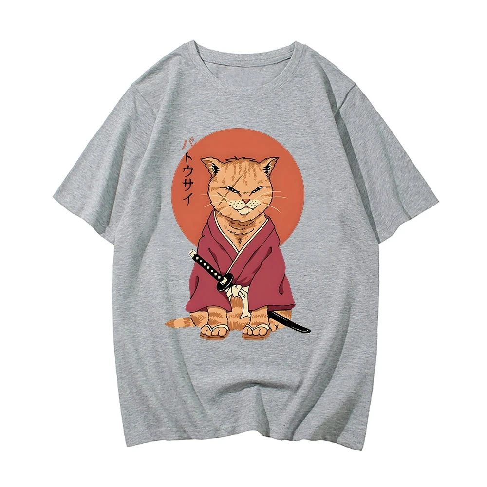 Apparel Ginger Samurai Cat Sun Unisex Tee 14 Apparel Ginger Samurai Cat Sun Unisex Tee - Image 12