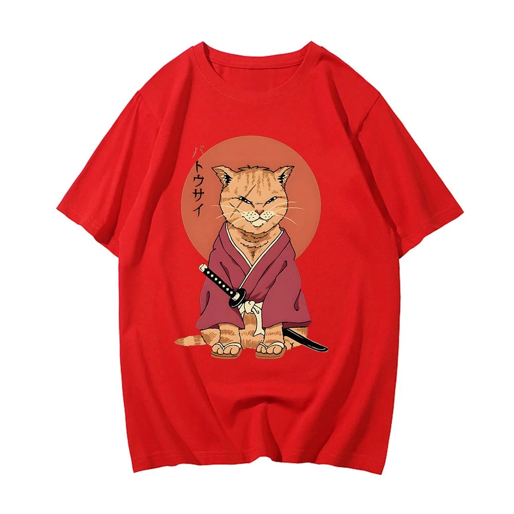 Apparel Ginger Samurai Cat Sun Unisex Tee 15 Apparel Ginger Samurai Cat Sun Unisex Tee - Image 13