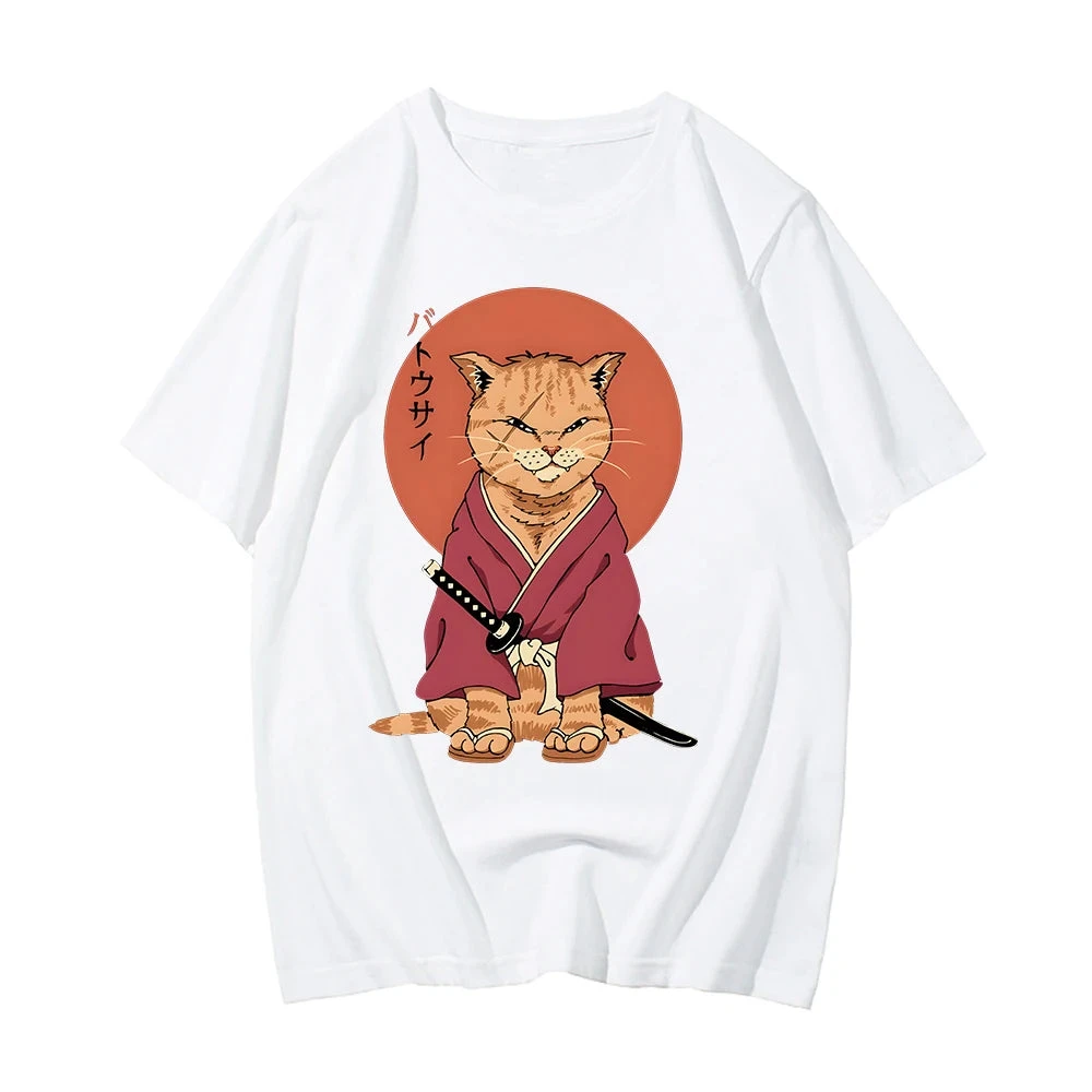 Apparel Ginger Samurai Cat Sun Unisex Tee 10 Apparel Ginger Samurai Cat Sun Unisex Tee - Image 8