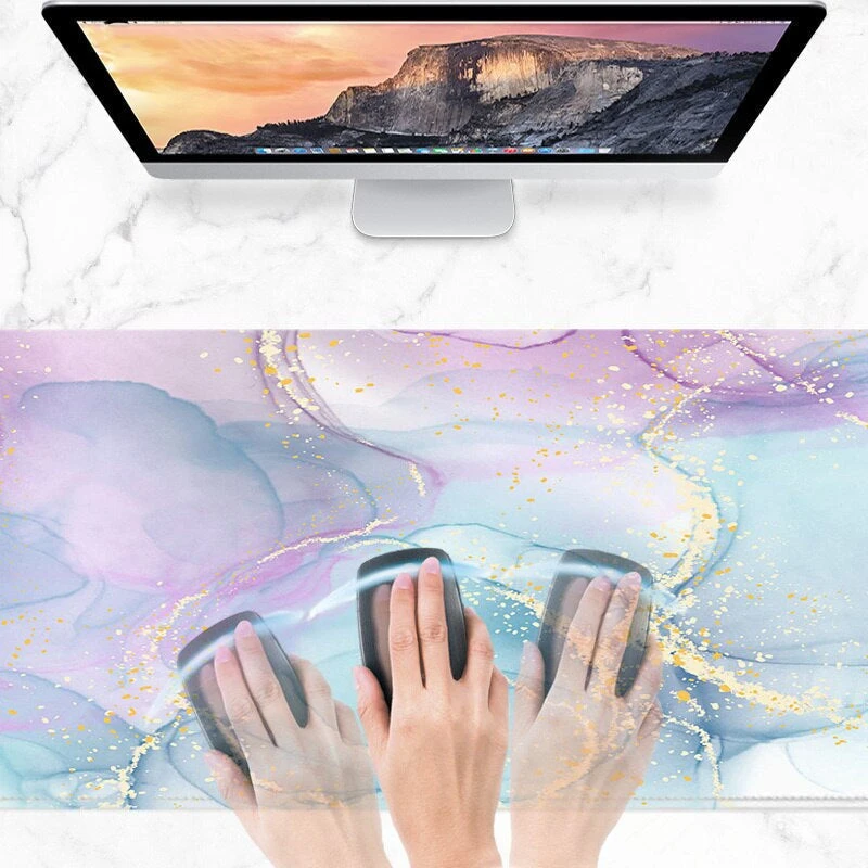 Accessories Glitter Rainbow Marble High Quality Large Mouse Pad 4 Accessories Glitter Rainbow Marble High Quality Large Mouse Pad - Image 2