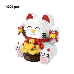 Golden Nugget Lucky Cat And Lucky Man Nano Building Blocks -Kawaii Store kawaiies plushies plush softtoy golden nugget lucky cat and lucky man nano building blocks build it 772799