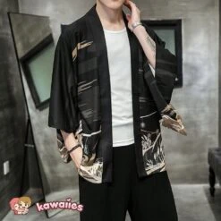 Apparel Golden Wild Autumn And Misty Torii Men Kimono -Kawaii Store kawaiies plushies plush softtoy golden wild autumn and misty torii men kimono kimono 382517