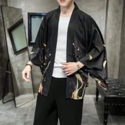 Apparel Golden Wild Autumn And Misty Torii Men Kimono -Kawaii Store kawaiies plushies plush softtoy golden wild autumn and misty torii men kimono kimono 689143