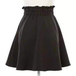 Apparel Gothic Black Heart Bow High Waist Mini Skirt -Kawaii Store kawaiies plushies plush softtoy gothic black heart bow high waist mini skirt apparel 363841