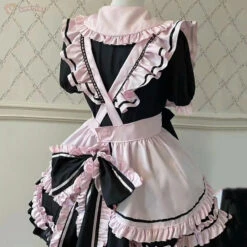 Apparel Gothic Black Pink Sweet Lolita Women's Maid Dress Bowknots 27 Apparel Gothic Black Pink Sweet Lolita Women's Maid Dress Bowknots -Kawaii Store kawaiies plushies plush softtoy gothic black pink sweet lolita womens maid dress bowknots apparel 550932