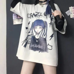 Apparel Gothic Blue Hair Emo Anime Girl Women's Tee 19 Apparel Gothic Blue Hair Emo Anime Girl Women's Tee -Kawaii Store kawaiies plushies plush softtoy gothic blue hair emo anime girl womens tee apparel 576758