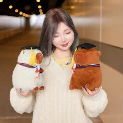 Graduation Scholar Capybara Plush -Kawaii Store kawaiies plushies plush softtoy graduation scholar capybara plush soft toy 215832