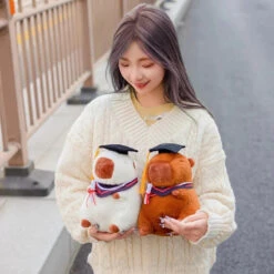 Graduation Scholar Capybara Plush -Kawaii Store kawaiies plushies plush softtoy graduation scholar capybara plush soft toy 650550