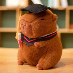 Graduation Scholar Capybara Plush -Kawaii Store kawaiies plushies plush softtoy graduation scholar capybara plush soft toy brown 274902