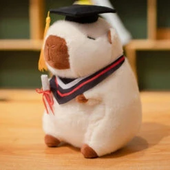 Graduation Scholar Capybara Plush -Kawaii Store kawaiies plushies plush softtoy graduation scholar capybara plush soft toy white 278324