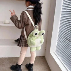 Apparel Green Froggy Plush Backpack -Kawaii Store kawaiies plushies plush softtoy green froggy plush backpack bags 830317