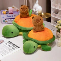 Green Orange Turtle Plush Backpack -Kawaii Store kawaiies plushies plush softtoy green orange turtle plush backpack soft toy 436629