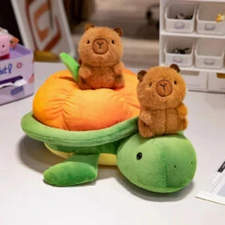 Green Orange Turtle Plush Backpack -Kawaii Store kawaiies plushies plush softtoy green orange turtle plush backpack soft toy 459235