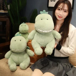 Hajiro The Goofy Green Dinosaur Plushie -Kawaii Store kawaiies plushies plush softtoy hajiro the goofy green dinosaur plushie soft toy 396850