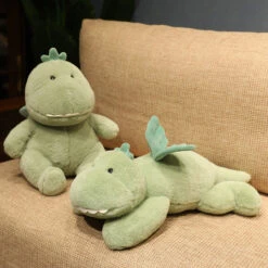 Hajiro The Goofy Green Dinosaur Plushie -Kawaii Store kawaiies plushies plush softtoy hajiro the goofy green dinosaur plushie soft toy 473002