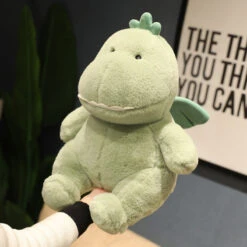 Hajiro The Goofy Green Dinosaur Plushie -Kawaii Store kawaiies plushies plush softtoy hajiro the goofy green dinosaur plushie soft toy 533265