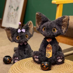 Halloween Black Witch Cat Plushies -Kawaii Store kawaiies plushies plush softtoy halloween black witch cat plushies soft toy 563998