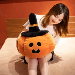 Halloween Pumpkin Black Hat Plushie Collection -Kawaii Store kawaiies plushies plush softtoy halloween pumpkin black hat plushie collection soft toy 436777