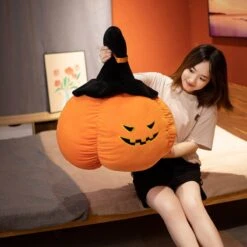 Halloween Pumpkin Black Hat Plushie Collection -Kawaii Store kawaiies plushies plush softtoy halloween pumpkin black hat plushie collection soft toy 836347