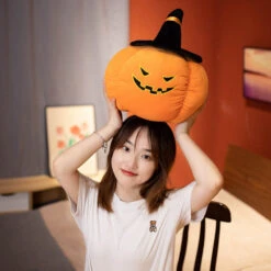 Halloween Pumpkin Black Hat Plushie Collection -Kawaii Store kawaiies plushies plush softtoy halloween pumpkin black hat plushie collection soft toy 952585
