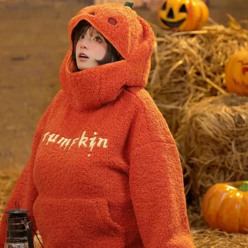 Apparel Halloween Pumpkin Hoodie Jacket 6 Apparel Halloween Pumpkin Hoodie Jacket - Image 4