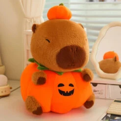 Halloween Pumpkin Party Capybara Plush -Kawaii Store kawaiies plushies plush softtoy halloween pumpkin party capybara plush soft toy 10in 25cm 996015