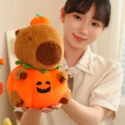 Halloween Pumpkin Party Capybara Plush -Kawaii Store kawaiies plushies plush softtoy halloween pumpkin party capybara plush soft toy 344428