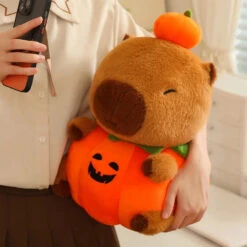 Halloween Pumpkin Party Capybara Plush -Kawaii Store kawaiies plushies plush softtoy halloween pumpkin party capybara plush soft toy 476320