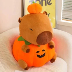 Halloween Pumpkin Party Capybara Plush -Kawaii Store kawaiies plushies plush softtoy halloween pumpkin party capybara plush soft toy 480028