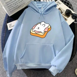 Apparel Ham Toastie Luckie The Dog Unisex Hoodie -Kawaii Store kawaiies plushies plush softtoy ham toastie luckie the dog unisex hoodie apparel light blue s 335373