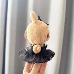 Accessories Handmade Black Batwing Gothic Dress Labubu Outfit -Kawaii Store kawaiies plushies plush softtoy handmade black batwing gothic dress labubu outfit accessories 592512