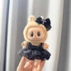 Accessories Handmade Black Batwing Gothic Dress Labubu Outfit -Kawaii Store kawaiies plushies plush softtoy handmade black batwing gothic dress labubu outfit accessories 697371