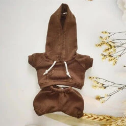 Accessories Handmade Cozy Hoodie Joggers Labubu Outfit -Kawaii Store kawaiies plushies plush softtoy handmade cozy hoodie joggers labubu outfit accessories brown 250393