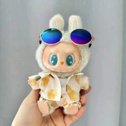 Accessories Handmade Hawaii Beach Labubu Outfit -Kawaii Store kawaiies plushies plush softtoy handmade hawaii beach labubu outfit accessories orange beach suit fit 17cmno doll 706607