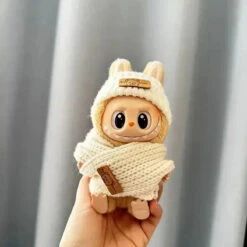 Handmade Labubu Cosy Knitwear Outfits With Accessories 33 Handmade Labubu Cosy Knitwear Outfits With Accessories -Kawaii Store kawaiies plushies plush softtoy handmade labubu cosy knitwear outfits with accessories accessories full cream scarf 416020