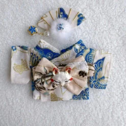 Accessories Handmade Labubu Japanese Kitsune Kimono Fan Outfit -Kawaii Store kawaiies plushies plush softtoy handmade labubu japanese kitsune kimono fan outfit accessories white 793163