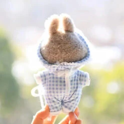 Handmade Labubu Plaid Floral Pajamas Outfit With Accessories -Kawaii Store kawaiies plushies plush softtoy handmade labubu plaid floral pajamas outfit with accessories accessories 714364