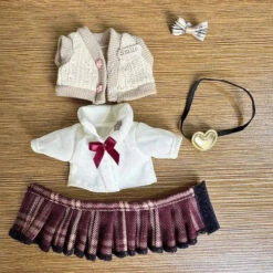 Handmade Labubu School Uniform Outfit With Accessories -Kawaii Store kawaiies plushies plush softtoy handmade labubu school uniform outfit with accessories accessories 107670