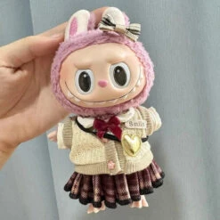 Handmade Labubu School Uniform Outfit With Accessories -Kawaii Store kawaiies plushies plush softtoy handmade labubu school uniform outfit with accessories accessories 634740