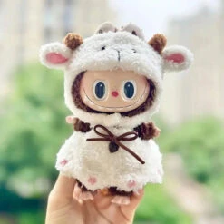 Accessories Handmade Labubu White Sheep Overalls Outfit -Kawaii Store kawaiies plushies plush softtoy handmade labubu white sheep overalls outfit accessories 109791