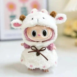 Accessories Handmade Labubu White Sheep Overalls Outfit -Kawaii Store kawaiies plushies plush softtoy handmade labubu white sheep overalls outfit accessories 593102