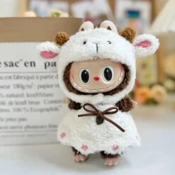 Accessories Handmade Labubu White Sheep Overalls Outfit -Kawaii Store kawaiies plushies plush softtoy handmade labubu white sheep overalls outfit accessories 613230